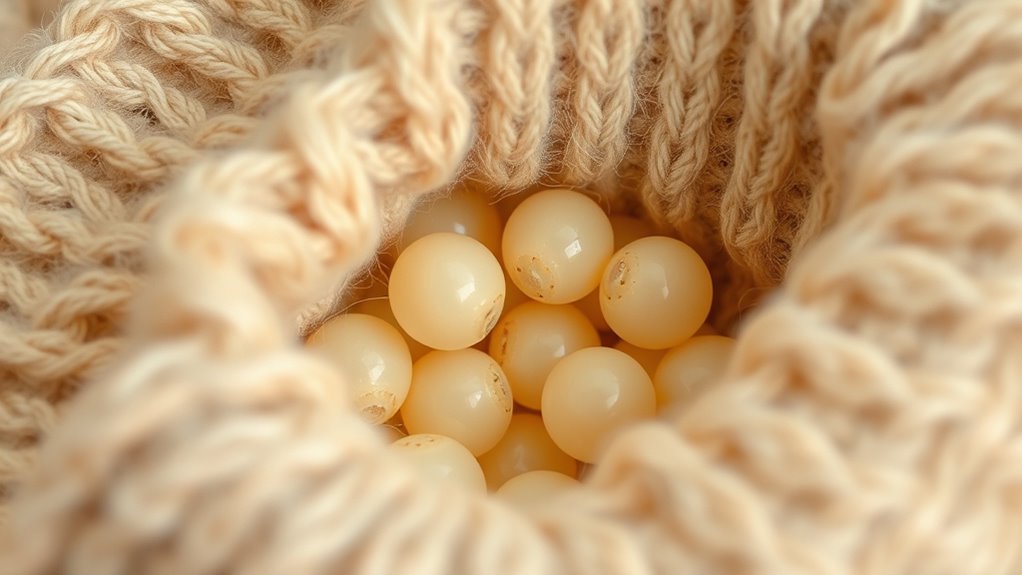 tiny white oval eggs