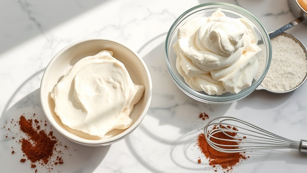 tofu for density aquafaba for lightness