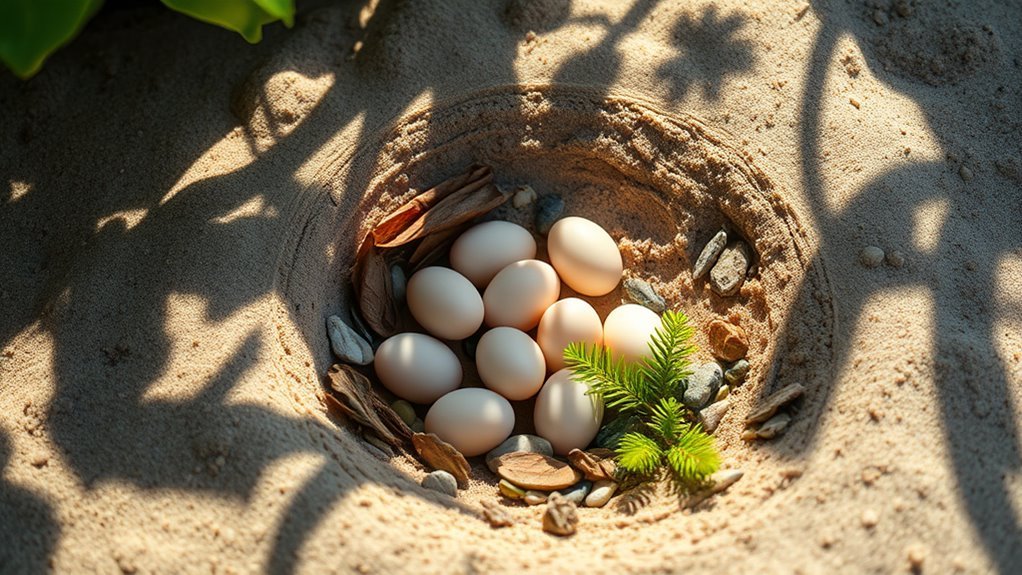 turtles select and cover nests