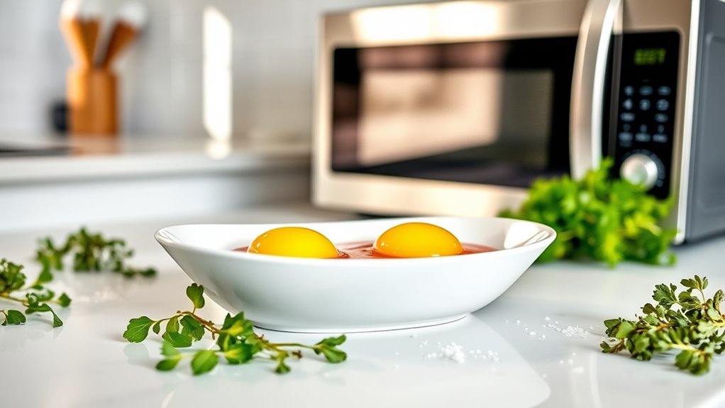 use greased microwave dish