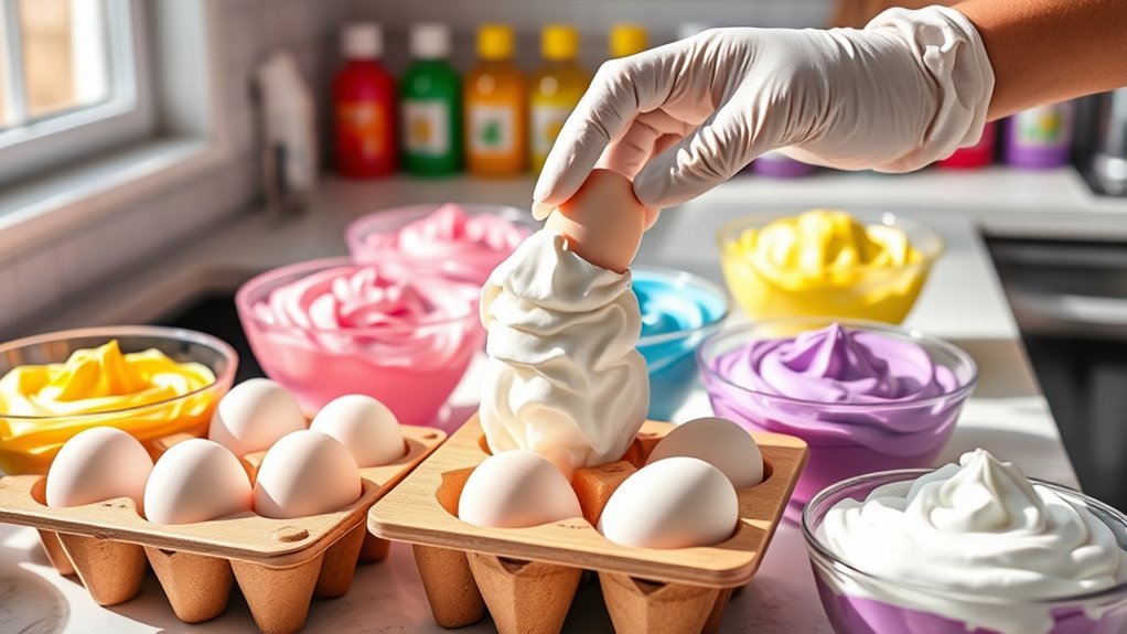 use whipped cream dyeing