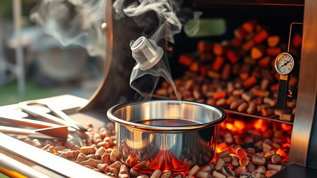 water pan placement guide