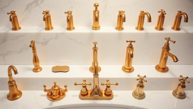 elegant polished brass faucets