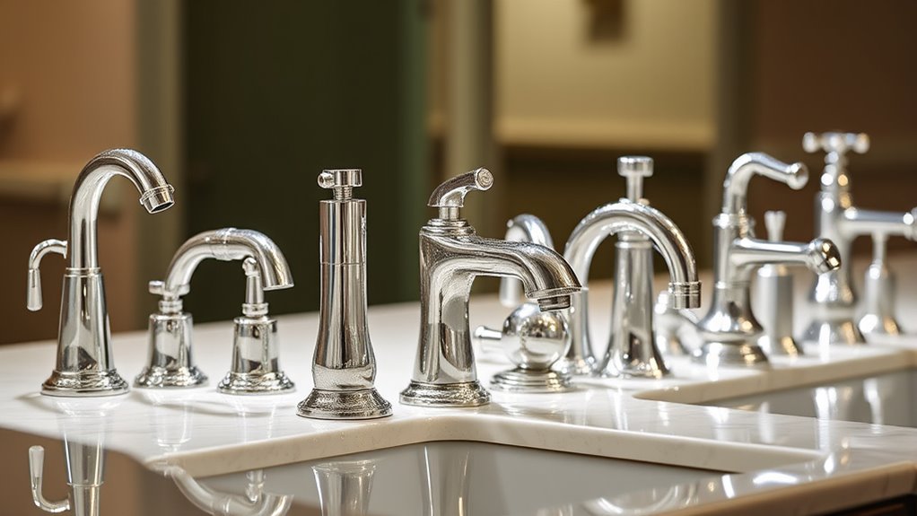 polished nickel bathroom faucets