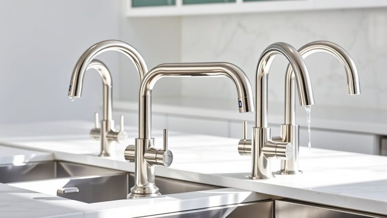 polished nickel kitchen faucets