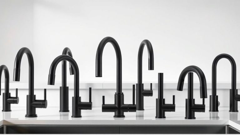 stylish black kitchen faucets