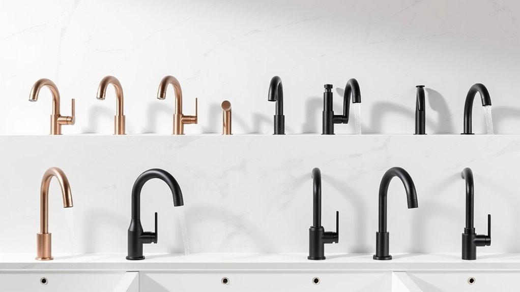 stylish open spout faucets