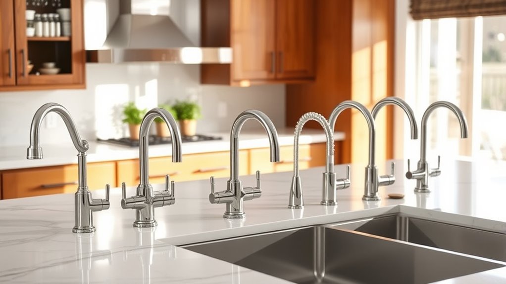 stylish polished chrome faucets