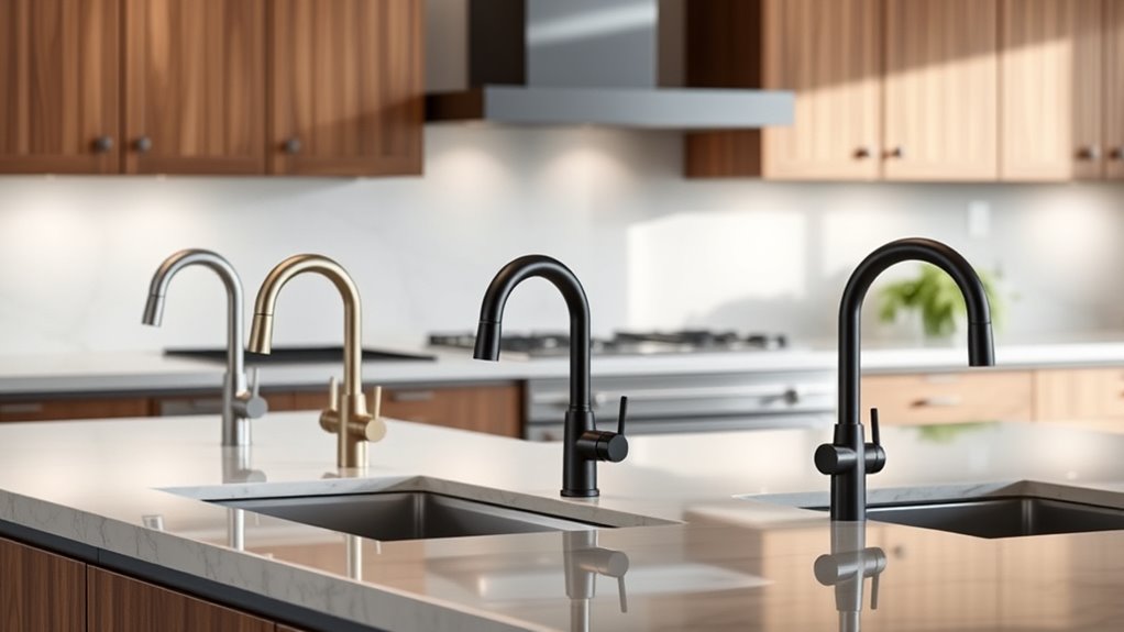 stylish pulldown kitchen faucets