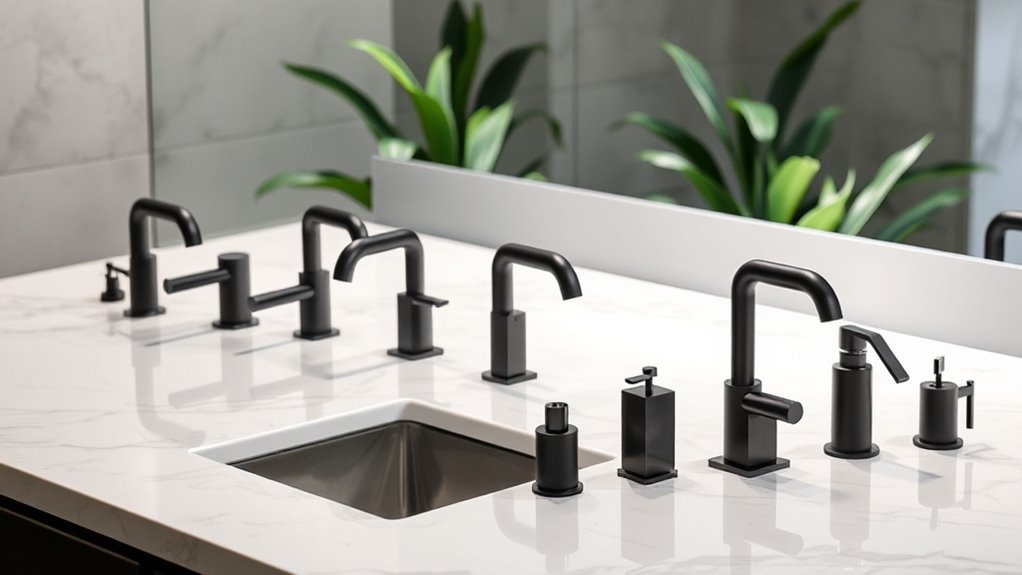 top black bathroom faucets