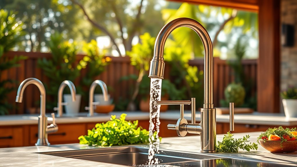 top outdoor kitchen faucets