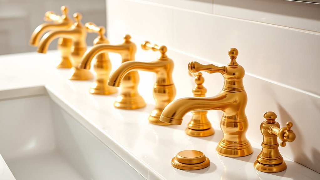 top polished brass faucets