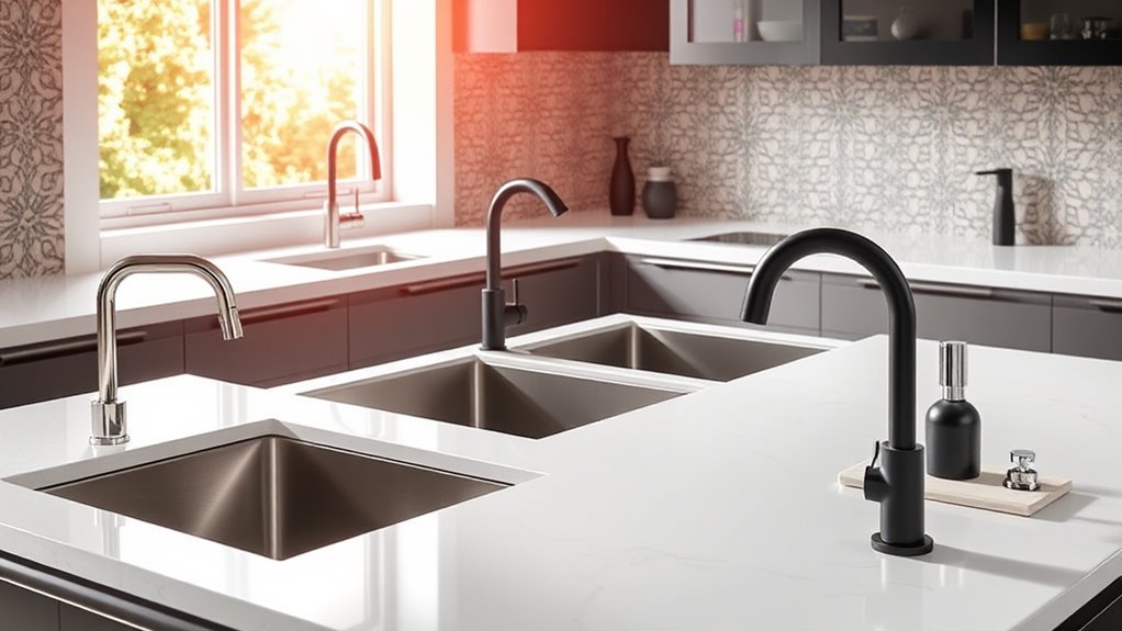 kitchen sinks and faucets