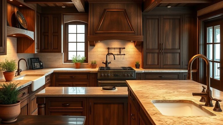 rustic kitchen faucet combinations