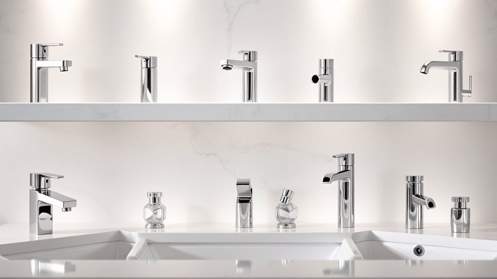 square bathroom sink faucets