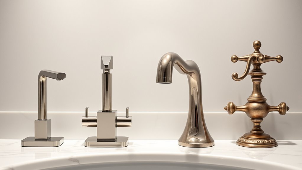 stylish bathroom faucet shapes