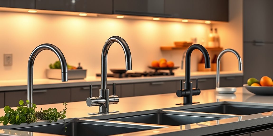 stylish functional kitchen faucets