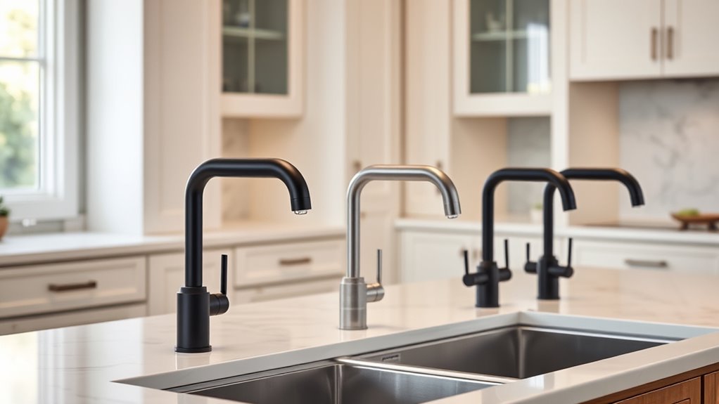 stylish slim base faucets