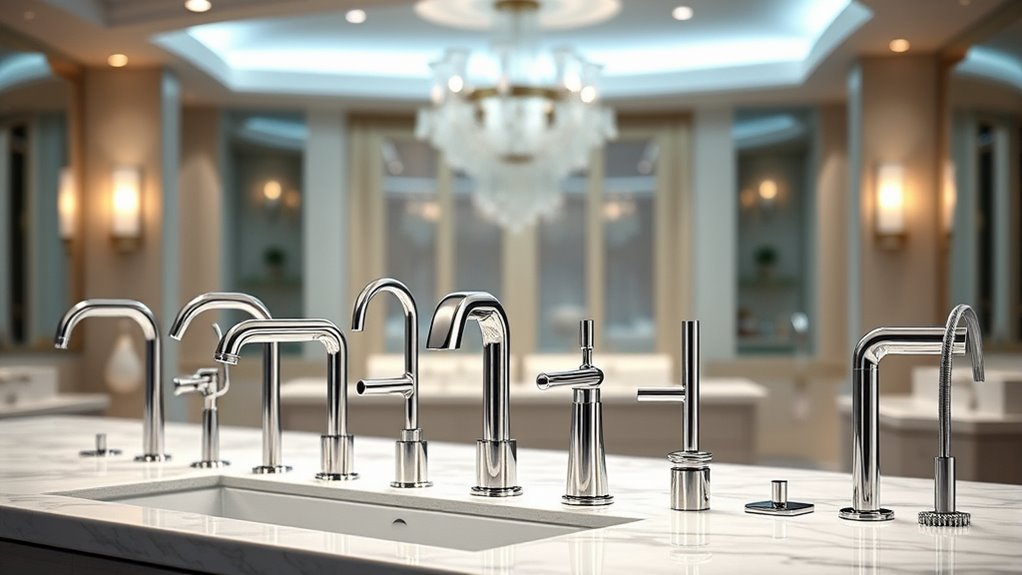 stylish tall bathroom faucets