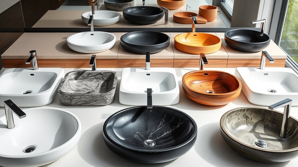 top bathroom sink materials