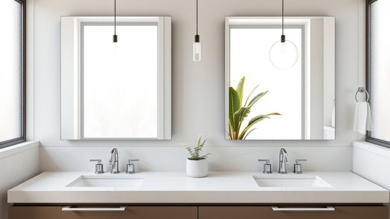 top double sink mirrors