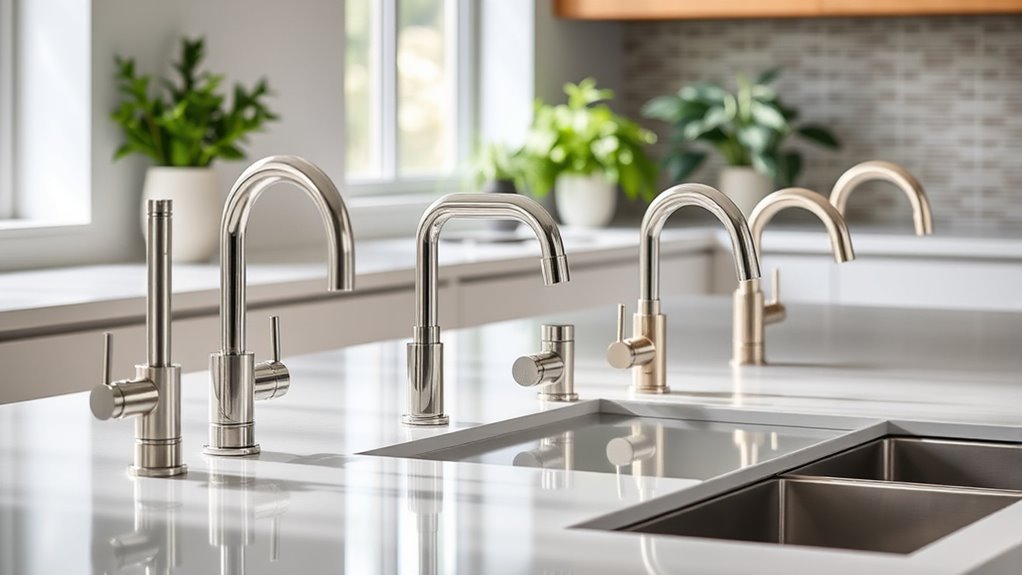 top stainless sink faucets