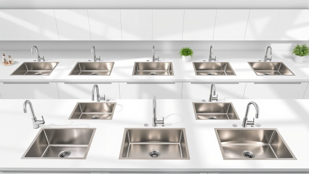 top stainless steel sinks