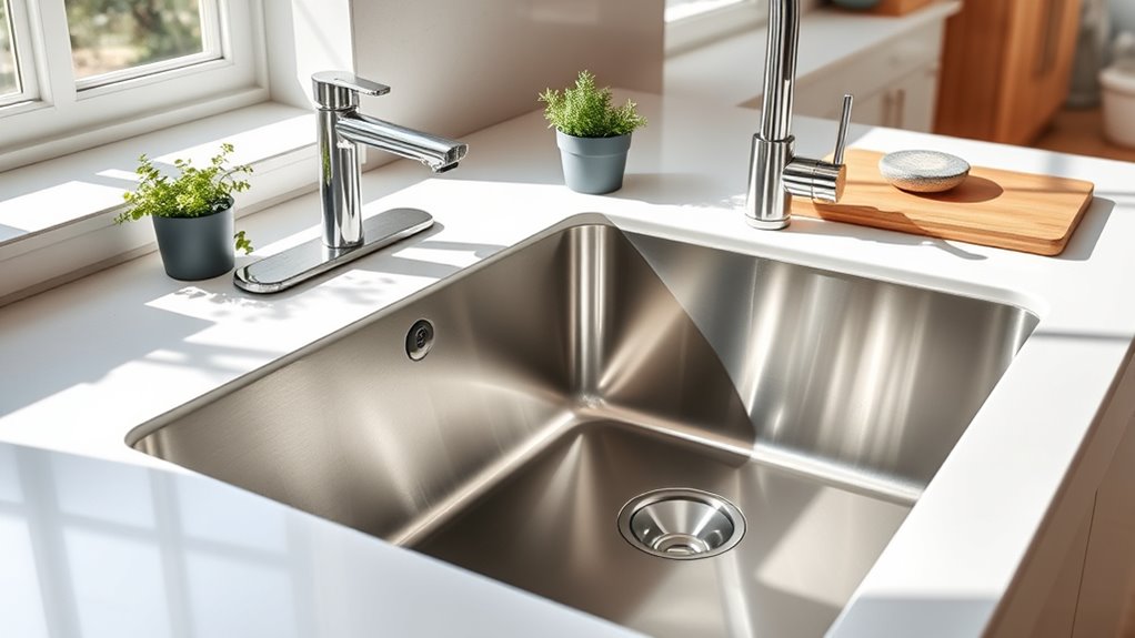 top stainless steel sinks