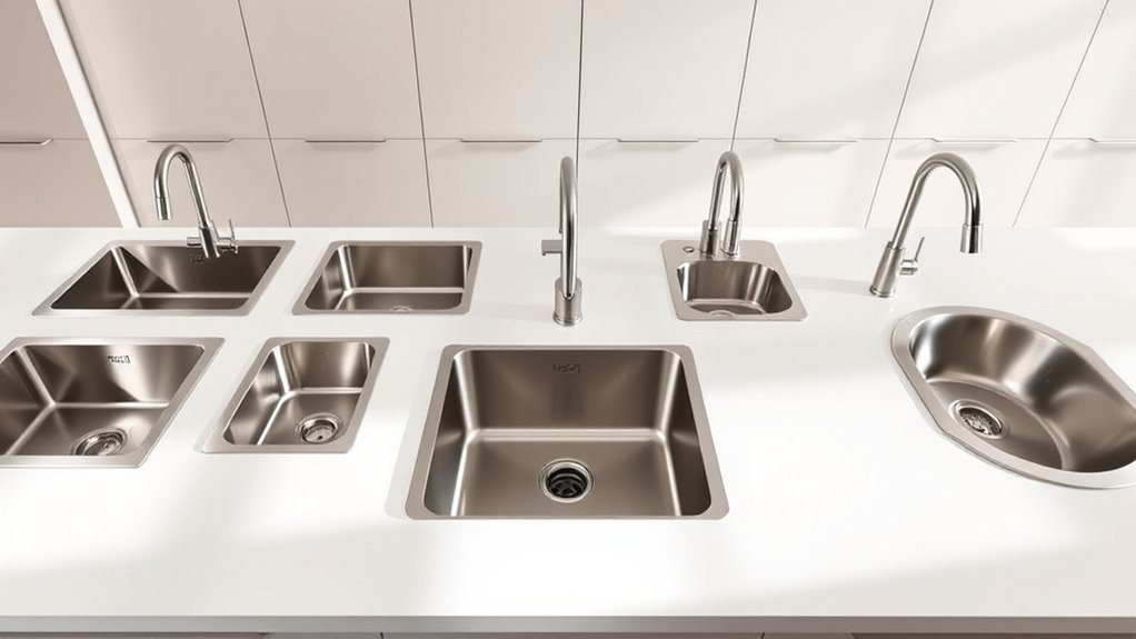 top stainless undermount sinks