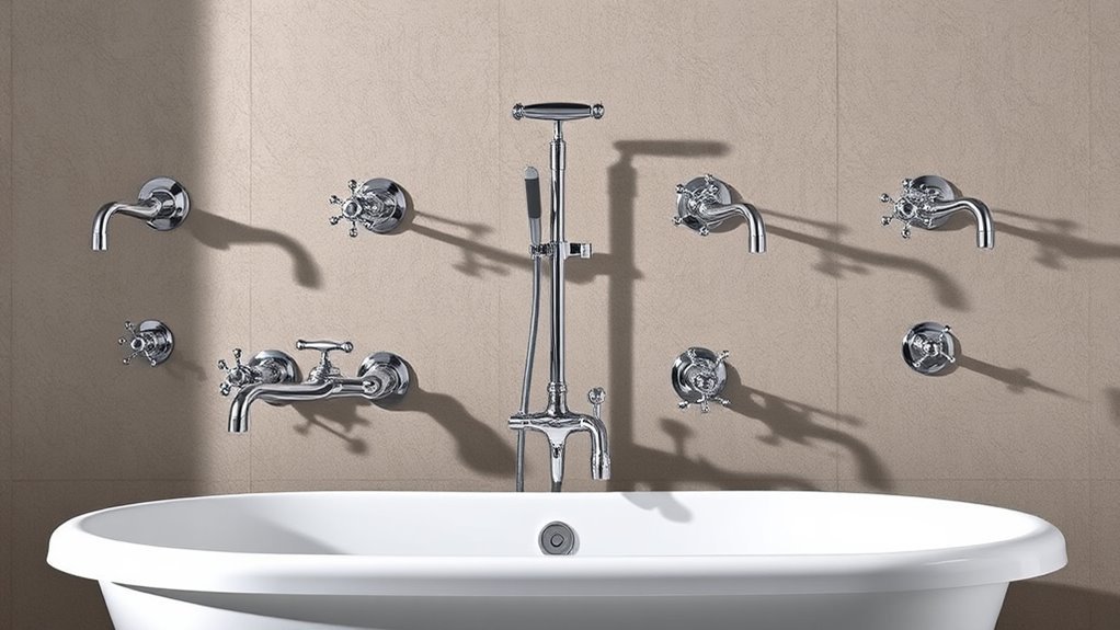 top wall mounted tub faucets