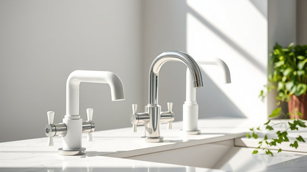 top white kitchen faucets